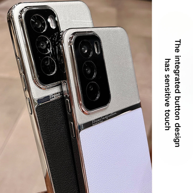 Load image into Gallery viewer, OPPO Reno 12 Pro 5G (CPH2629) - High-end Electroplated Spliced PU Leather Essentials Series Case
