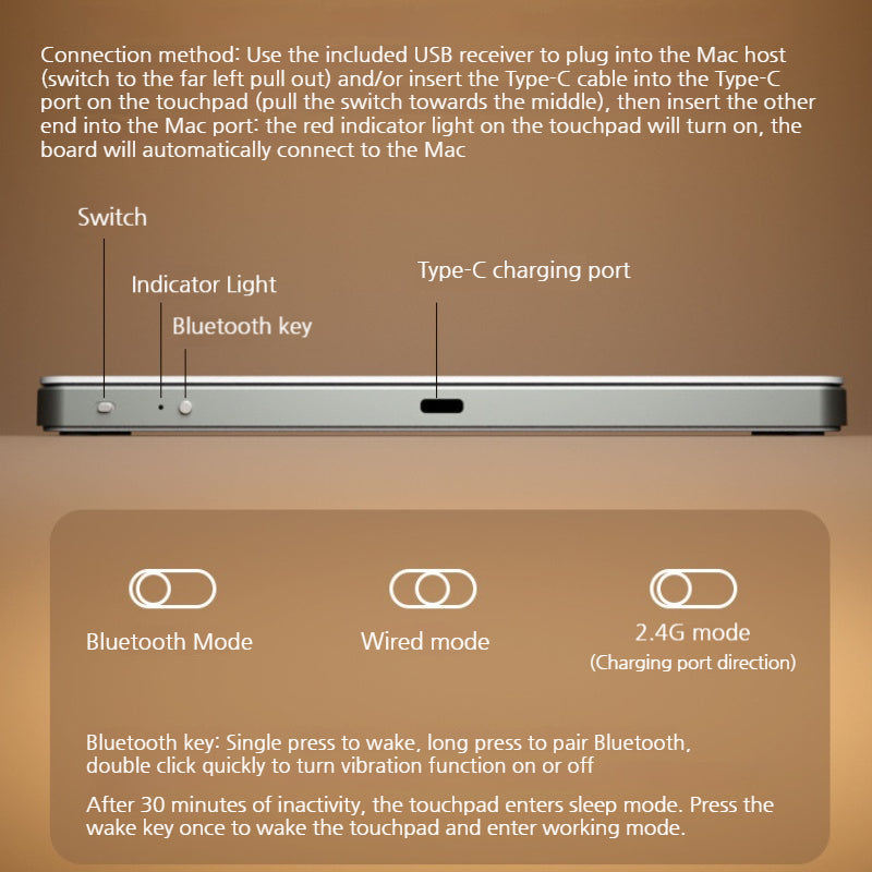 Load image into Gallery viewer, Multifunctional Tri-Mode Bluetooth Gesture Touchpad for Laptop - i-Station Mobile Phone &amp; Electronic Device Repair and Accessories
