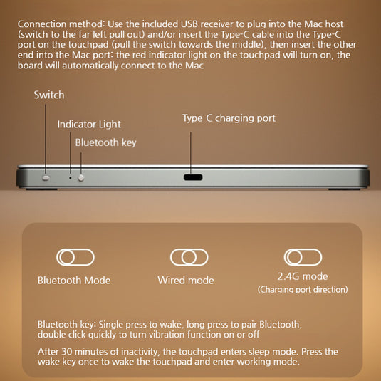 Multifunctional Tri-Mode Bluetooth Gesture Touchpad for Laptop - i-Station Mobile Phone & Electronic Device Repair and Accessories