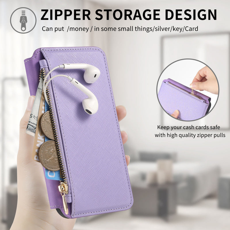 Load image into Gallery viewer, [Magsafe Compatible] Samsung Galaxy A25 5G (SM-A256) - Detachable Flip PU Leather Zipper Storage Wallet Series Case
