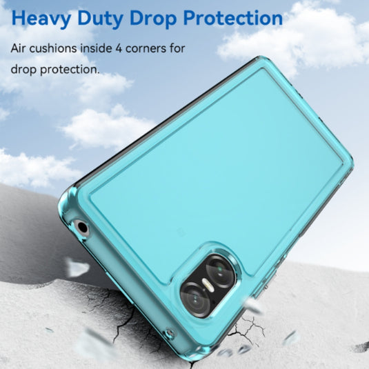 Sony Xperia 1 V - Candy Colors TPU Silicone Transparent Heavy Duty Series Case