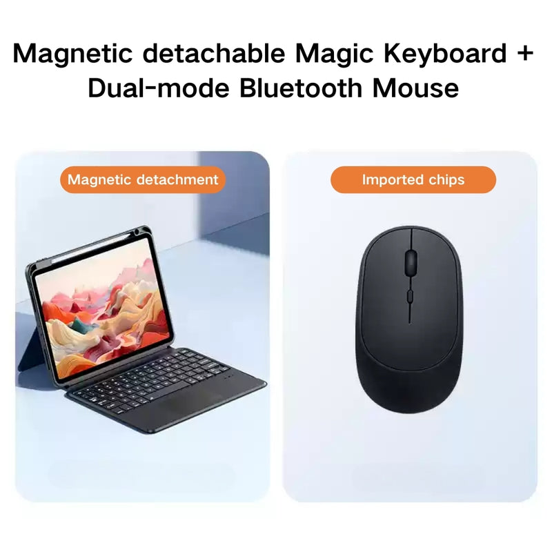 Load image into Gallery viewer, [With Pen Slot] Lenovo Tab M11 11.0&quot; 2024 (TB-330XU/330FU) - Bluetooth Magnetic Detachable Magic Backlight Keyboard Case With Mouse
