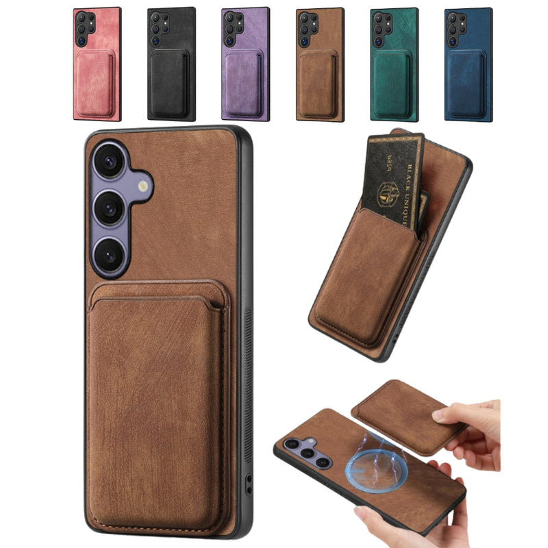 Load image into Gallery viewer, Samsung Galaxy S21/Plus/Ultra/FE - Business Shockproof Magnetic Attraction Leather Wallet Series Case
