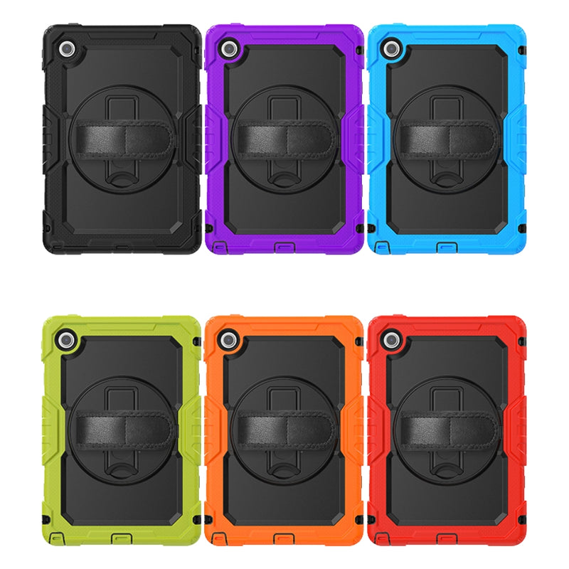 Load image into Gallery viewer, [Built-in Kickstand] Lenovo Tab 10.1&quot; 2025 (TB311FU/TB311XU) - Silicone Full Covered Heavy Duty Series Case With Adjustable Hand Strap
