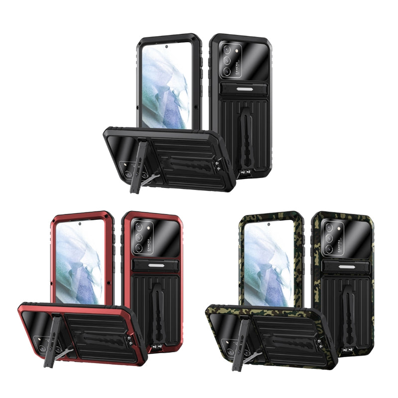 Load image into Gallery viewer, [Built-in Stand] Samsung Galaxy S21/Plus/Ultra/FE - Metal Full Covered Waterproof Heavy Duty Series Case
