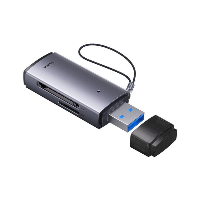 Load image into Gallery viewer, Baseus Lite Series Adapter SD / TF USB Card Reader (WKQX060013) - Dark Gray - i-Station Mobile Phone &amp; Electronic Device Repair and Accessories
