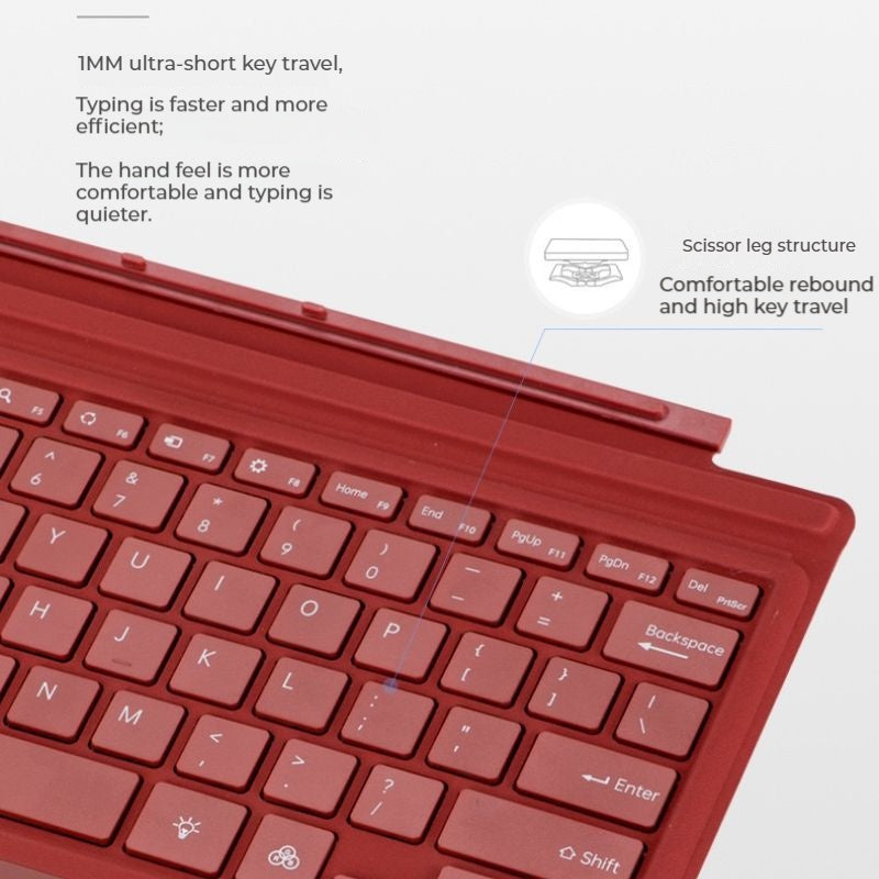 Load image into Gallery viewer, [With RGB Backlit] Microsoft Surface Pro 8/9/10/X/11 - Ultra Thin Wireless Bluetooth Magnetic Touch Keyboard
