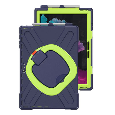 [With Pen Slot] Microsoft Surface Pro X - 360 Degree Rotate Shockproof Heavy Duty Tough Stand Handle Ring Holder Case Cover - i-Station Mobile Phone & Electronic Device Repair and Accessories