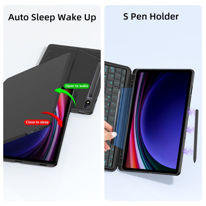 Load image into Gallery viewer, [Detachable][With RGB Backlit] Samsung Galaxy Tab S8 Ultra &amp; S9 Ultra &amp; S10 Ultra 14.6&quot; - Wireless Bluetooth Magnetic Keyboard Soft Case
