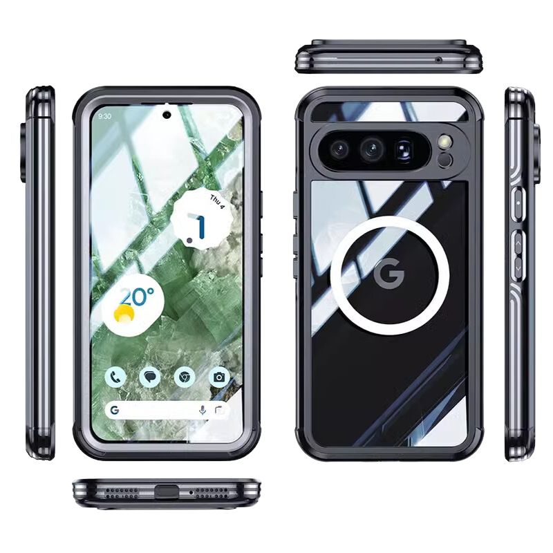 Load image into Gallery viewer, [Magsafe Compatible] Google Pixel 9/Pro/XL - Transparent Full Covered Shockproof Lifeproof Series Case
