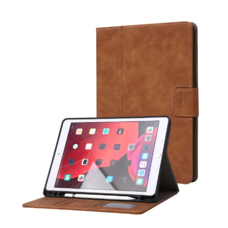 Load image into Gallery viewer, [With Card Slot] Apple iPad 8th Gen (2020) 10.2&quot; - Solid Color Anti Fingerprint Leather Essentials Series Case
