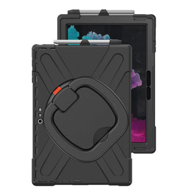 [With Pen Slot] Microsoft Surface Pro X - 360 Degree Rotate Shockproof Heavy Duty Tough Stand Handle Ring Holder Case Cover - i-Station Mobile Phone & Electronic Device Repair and Accessories