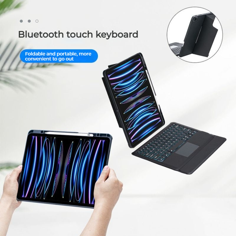 Load image into Gallery viewer, [Detachable][With RGB backlight] Samsung Galaxy Tab A9 Plus 11’’ 2023 (X210/X215/X216B) - Wireless Bluetooth Magnetic Touch Keyboard Filp Case
