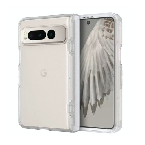 Google Pixel Fold - Frosted Translucent Hinge Flip Essentials Series Case