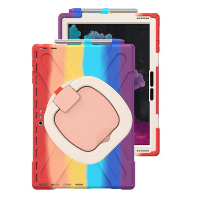 [With Pen Slot] Microsoft Surface Pro X - 360 Degree Rotate Shockproof Heavy Duty Tough Stand Handle Ring Holder Case Cover - i-Station Mobile Phone & Electronic Device Repair and Accessories