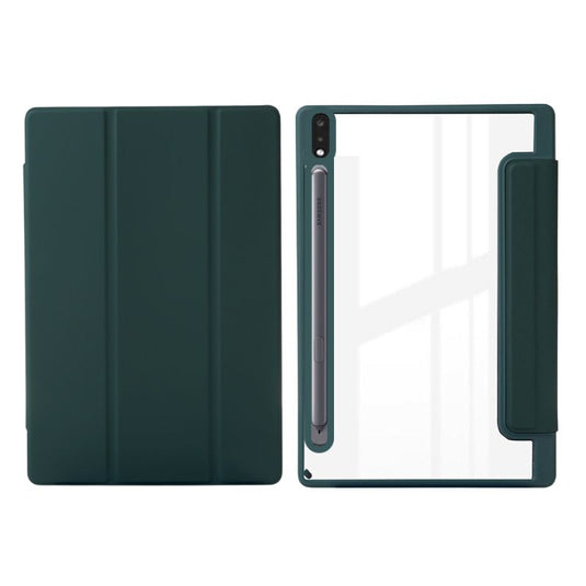 [Detachable] Samsung Galaxy Tab S7 Plus & S7 FE & S8 Plus 12.4" - Transparent Magnetic Shockproof Detachable Filp Case