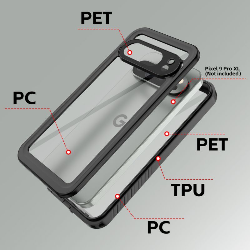 Load image into Gallery viewer, [FS Series] Goople Pixel 9/Pro/XL - Redpepper Full Covered Waterproof Heavy Duty Tough Armor Lifeproof Series Case
