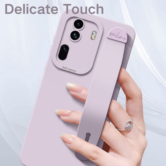 [Built-in Wristband] Oppo Reno 11(CPH2599)/Pro(CPH2607) - Soft Shockproof Liquid Silicone Essentials Series Case