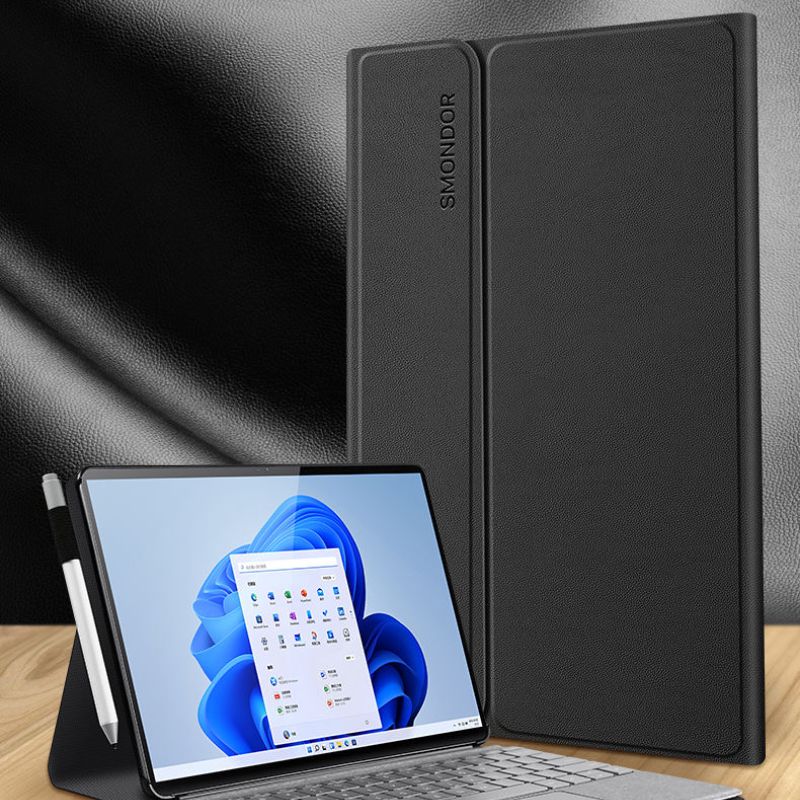 Load image into Gallery viewer, Microsoft Surface Pro 11 - Slim &amp; Lightweight Leather Magnetic Buckle Case
