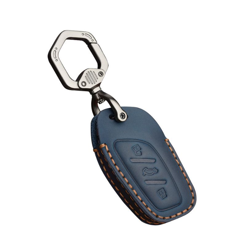 Load image into Gallery viewer, Roewe Handcrafted Genuine Leather Car Key Fob Case Cover For Roewe i5, RX5, i6 MAX, RX3, IMAX8, MG5
