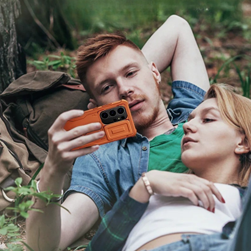 Load image into Gallery viewer, [With Slide Camera Cover][Built-in Stand] Samsung Galaxy S26/Plus/Ultra - Dexnor Military Grade Heavy-Duty Shockproof Rugged Case
