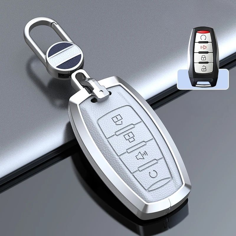 Load image into Gallery viewer, Great Wall Zinc Alloy Leather Car Key Fob Case Cover For GWM Cannon (Pao) Passenger, Commercial

