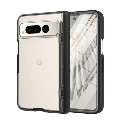 Google Pixel Fold - Frosted Translucent Hinge Flip Essentials Series Case