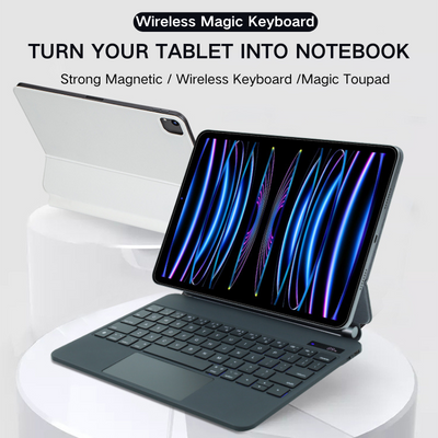 [Magic Keybord] Apple iPad Air 4/5 & Pro 11“ & Air 11” M2/M3 (2024/2025) - Precision Multi-Touch Trackpad Magnetic Smart Wireless Keyboard Case With Backlit Keys - i-Station Mobile Phone & Electronic Device Repair and Accessories