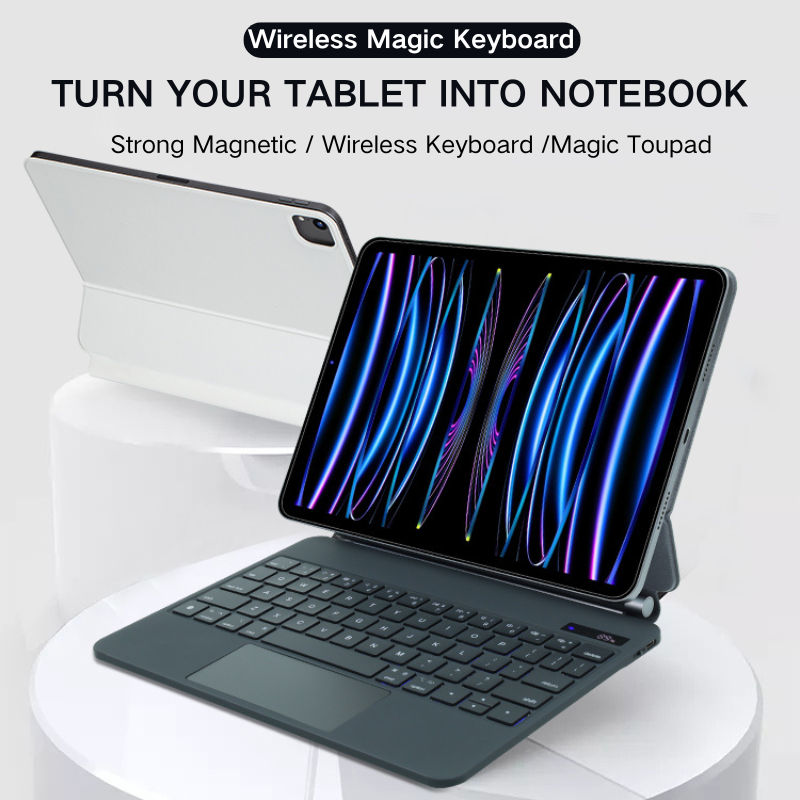 [Magic Keybord] Apple iPad Air 4/5 & Pro 11“ & Air 11” M2/M3 (2024/2025) - Precision Multi-Touch Trackpad Magnetic Smart Wireless Keyboard Case With Backlit Keys - i-Station Mobile Phone & Electronic Device Repair and Accessories