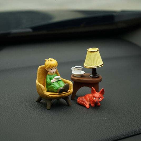 Mini Little Prince Car Dashboard Ornament Set – Cute Healing Style Interior Decoration Gift - i-Station Mobile Phone & Electronic Device Repair and Accessories