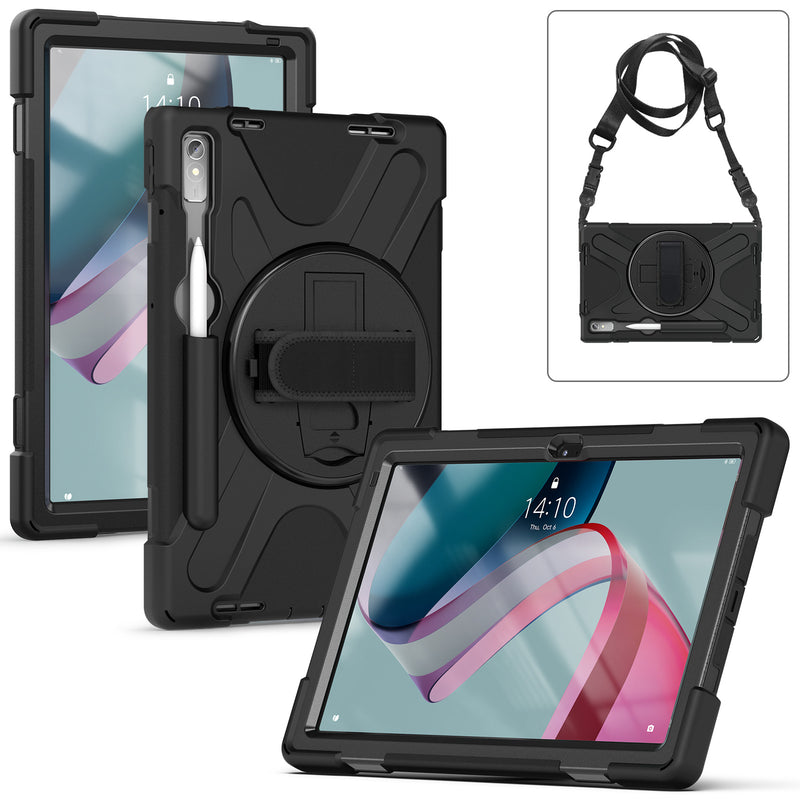 Load image into Gallery viewer, [Built-in Kickstand] Lenovo Tab P11 Pro Gen 2 (2nd Gen) 11.2&quot; 2022 (TB-132FU/TB-138FC) - Silicone Full Covered Heavy Duty Series Case With Adjustable Hand Strap
