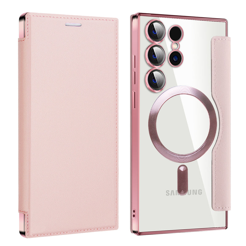 Load image into Gallery viewer, [Magsafe Compatible][With Card Slot] Samsung Galaxy S25/Plus/Ultra - Business Drop Proof PU Leather Wallet Series Case
