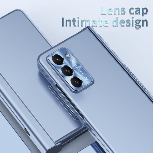 [With S Pen and Lens Cap] Samsung Galaxy Z Fold 5 5G (SM-F946B) - Magnetic Double Hinge Plating Case