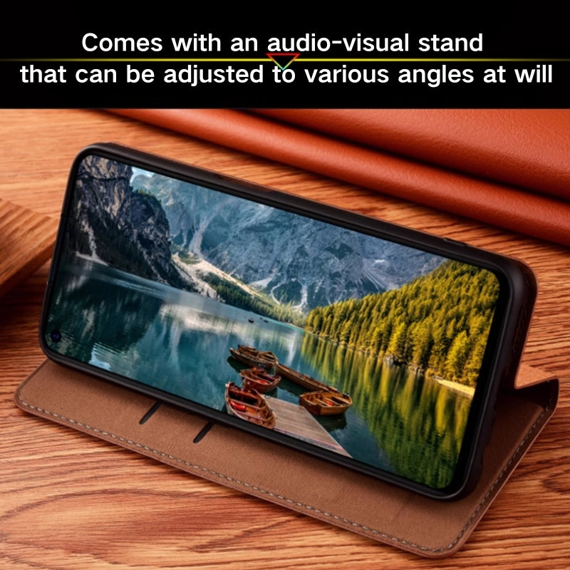 Load image into Gallery viewer, [With Card Slot] Motorola Moto Edge 50 Pro - Business Genuine Leather Flip Wallet Series Stand Case
