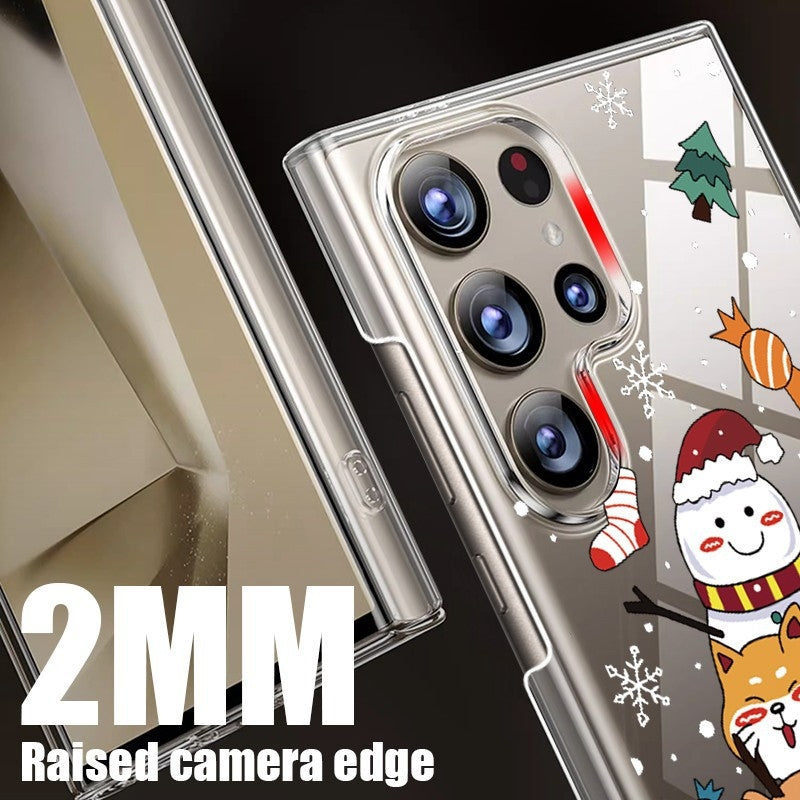 Load image into Gallery viewer, [Magsafe Compatible] Samsung Galaxy S24/Plus/Ultra - Santa Claus Reindeer Penguins Snowmen Christmas Series Transparent Case
