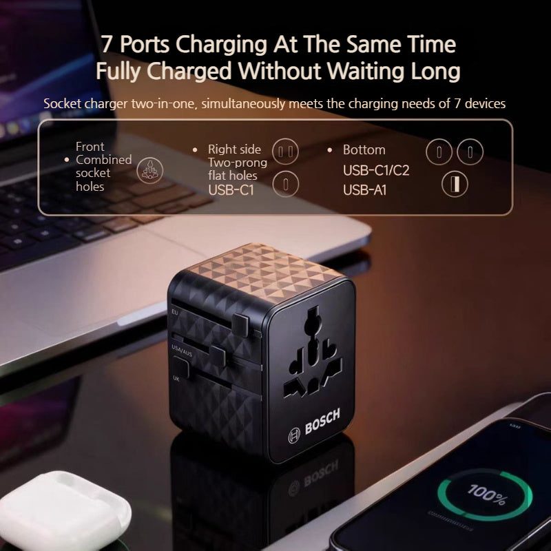 Load image into Gallery viewer, Bosch Compact Global Universal Travel Adapter Socket - i-Station Mobile Phone &amp; Electronic Device Repair and Accessories
