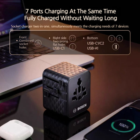 Bosch Compact Global Universal Travel Adapter Socket - i-Station Mobile Phone & Electronic Device Repair and Accessories
