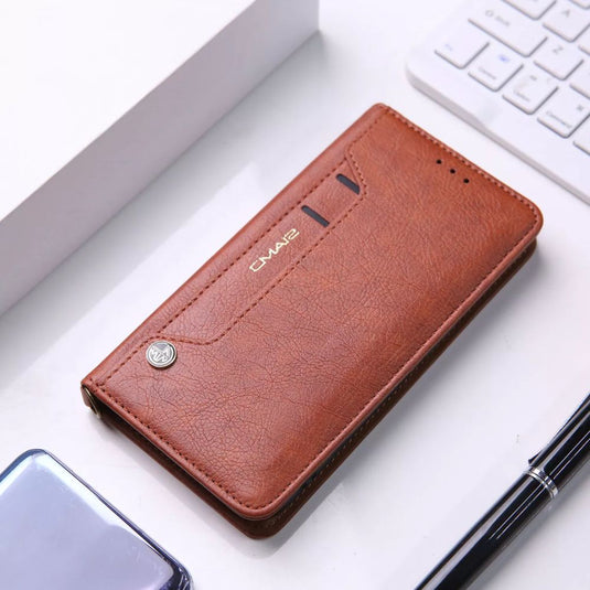 [With Card Slot] Samsung Galaxy S23/Plus/Ultra - Double-sided Card Slot PU Leather Flip Wallet Series Stand Case