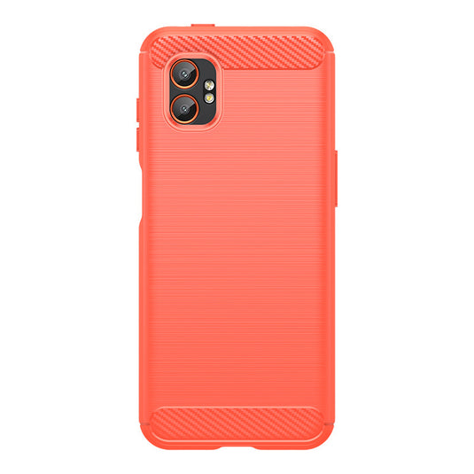 Samsung Galaxy XCover 7 Pro (SM-G766) - Brushed Carbon Fiber TPU Heavy Duty Series Case
