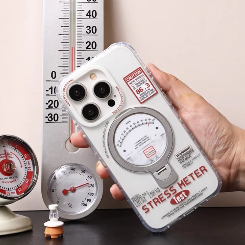 Load image into Gallery viewer, Apple iPhone 16/Pro/Max - New Style Pressure Gauge Matte Stand Series Case
