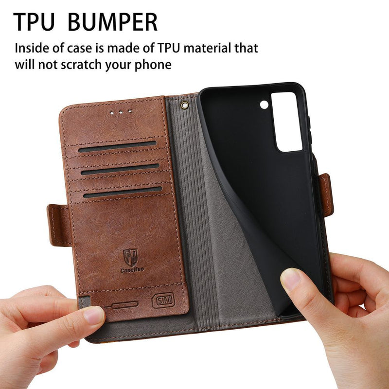 Load image into Gallery viewer, [With Card Slot] Samsung Galaxy S21/Plus/Ultra/FE - Drop Proof PU Leather Wallet Series Stand Case
