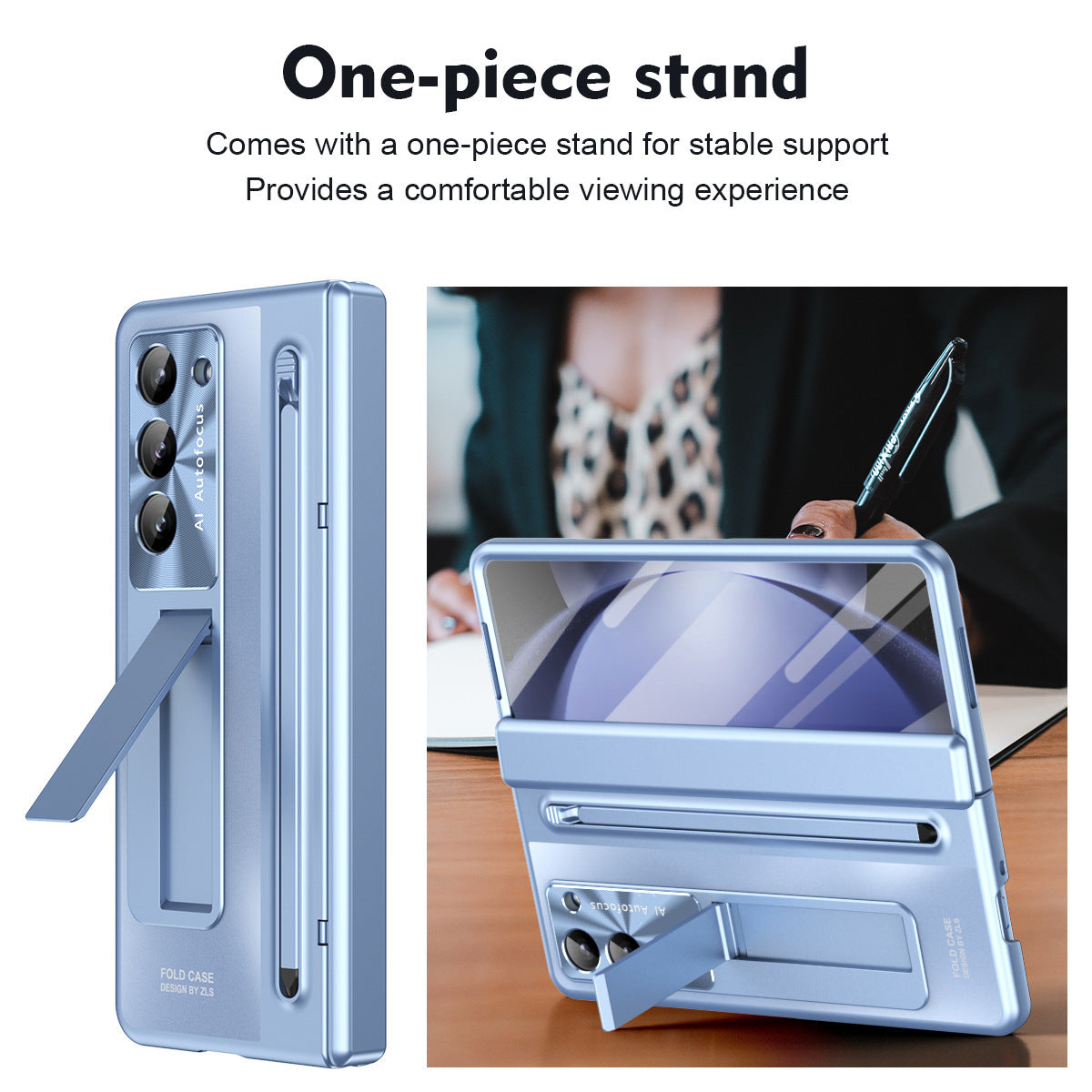 [With Stylus] Samsung Galaxy Z Fold5 (SM-F946) - Shell Membrane Integrated Shockproof Stand Case - i-Station Mobile Phone & Electronic Device Repair and Accessories