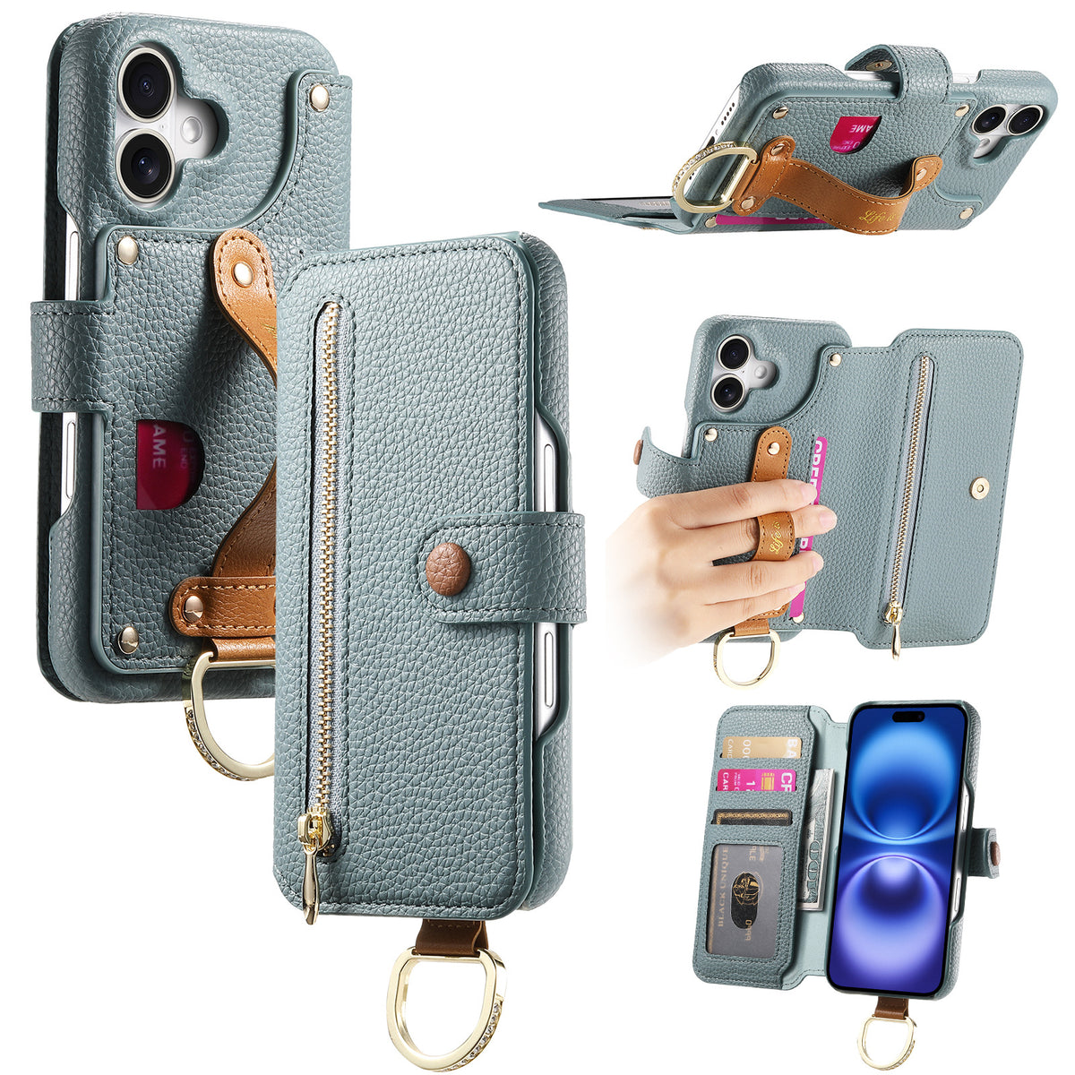 [With RFID Blocking Material] Samsung Galaxy S22 Plus/Ultra - PU Leather Zipper Flip Wallet Series Case - i-Station Mobile Phone & Electronic Device Repair and Accessories