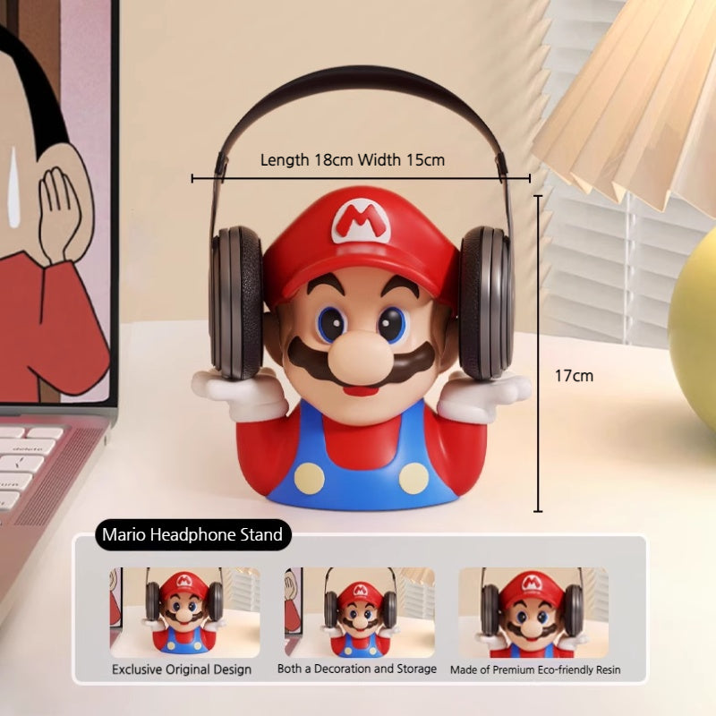 Load image into Gallery viewer, Mario-Style Headset Stand &amp; Game Controller Organizer for PS5, Xbox, Nintendo Switch
