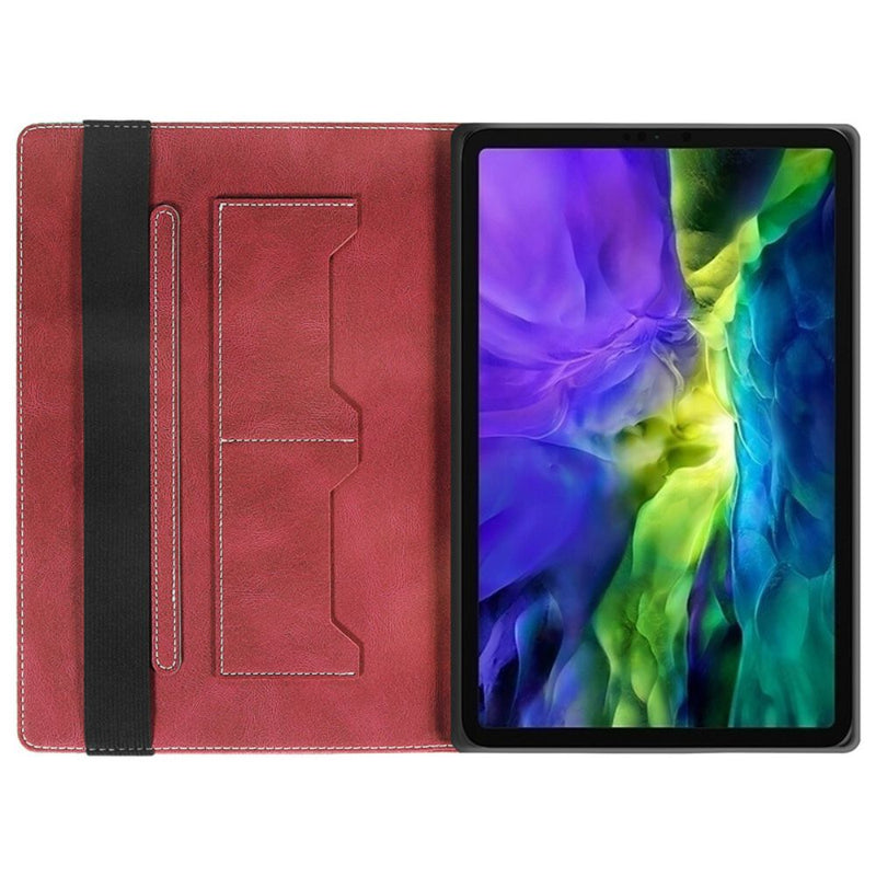 Load image into Gallery viewer, Apple iPad 9.7&quot; 5th/6th Gen (2017/2018) - Business Smart Sleep PU Leather Flip Case With Elastic Band and Stylus Loop
