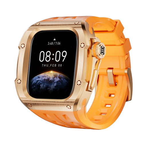 Apple Watch Series 4/5/6/SE/7/8/9/10/Ultra - Shockproof Metal Modified Case + Watch Strap - i-Station Mobile Phone & Electronic Device Repair and Accessories