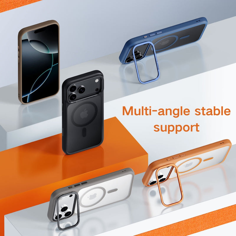 Load image into Gallery viewer, [Magsafe Compatible] Apple iPhone 17/Air/pro/pro max - Invisible Camera Stand Shockproof Case
