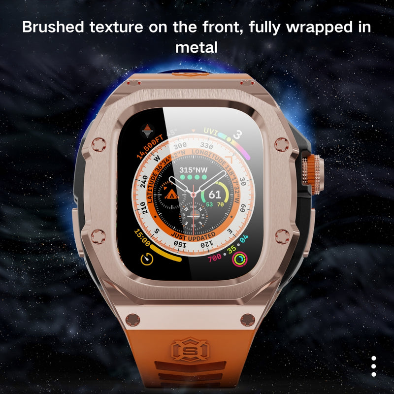 Load image into Gallery viewer, Apple Watch Series 7/8/9/Ultra - Mechanical Metal Stainless Steel Heavy Duty Series Watch Case
