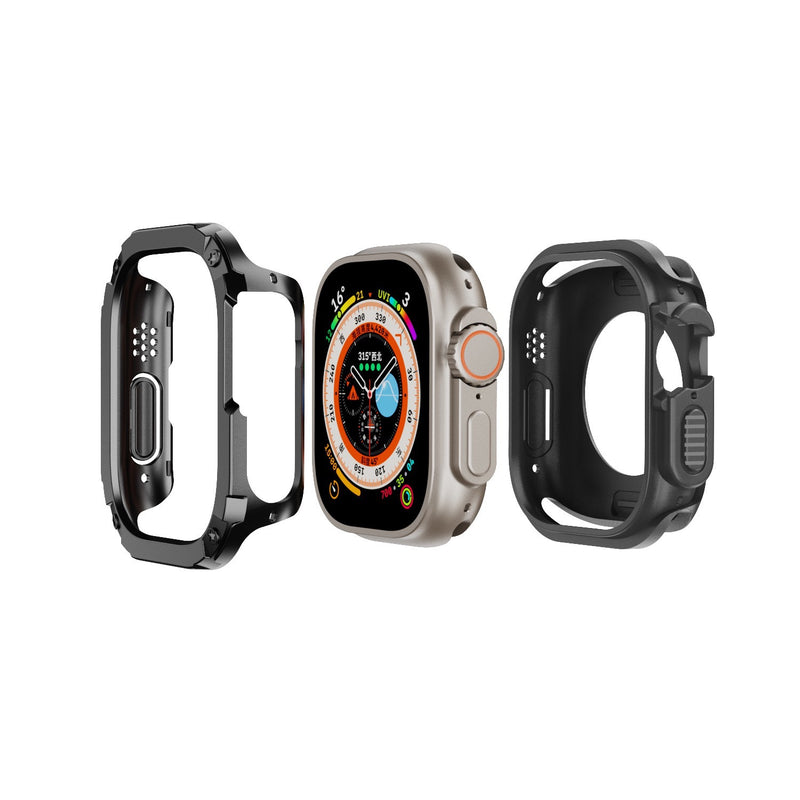 Load image into Gallery viewer, Apple Watch Series 7/8/9/10/Ultra - Metal Armor Hollow-out Heavy Duty Series Case
