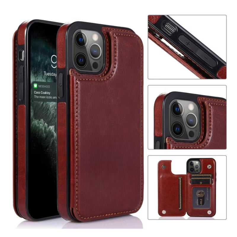 Load image into Gallery viewer, [With Card Slot] Apple iPhone 16/Plus/Pro/Max - Business Shockproof PU Leather Wallet Series Stand Case
